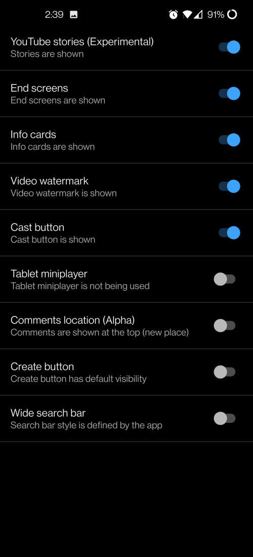 YouTube App screenshot