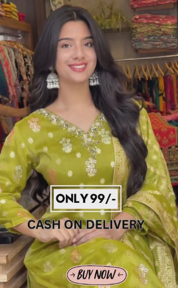 Ethnic Motifs Embroidered Regular Kurta with Trouser & Dupatta - Image 2